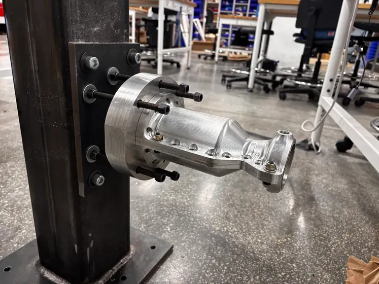 Engine mounted on the test stand